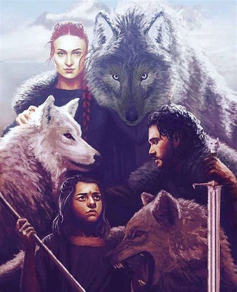 The Starks Game Of Thrones Art Game Of Thrones Artwork A Song Of