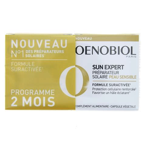 Oenobiol Sun Expert Préparateur Solaire Peau Sensible 2x30 Capsules