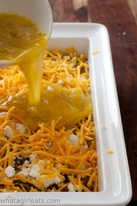 Casserole dish with vegetable oil cooking spray. Low Carb Hatch Chile Rellenos Casserole | Spicy recipes ...