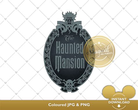 The Haunted Mansion Plaque Svg Cutting File Disney Halloween Etsy