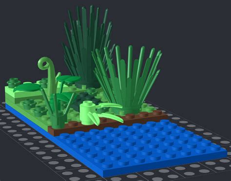 Lego Moc Landscape By River By Valuable Bricks Rebrickable Build