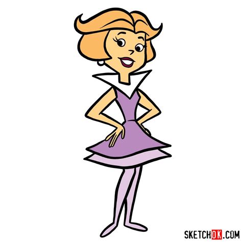 How To Draw Jane Jetson The Jetsons Sketchok Easy Drawing Guides