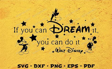 Walt Disney Svg Dream Svg Mickey Mouse Svg Tinkerbell Svg