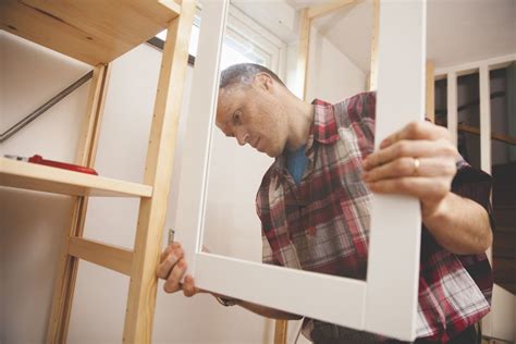 Looking at the cabinet from the side, it is up against the wall. How to Build a Basic Wall Cabinet