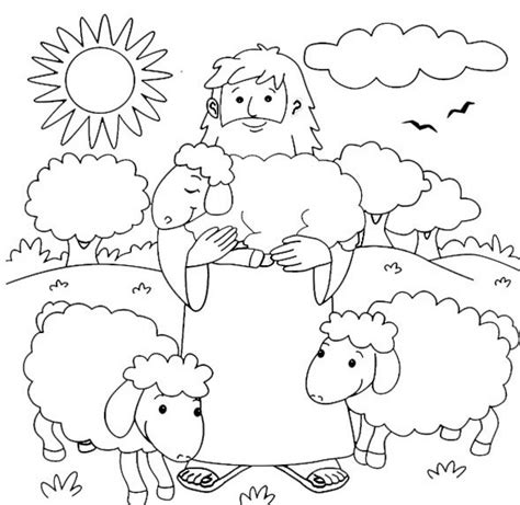 Jesus The Good Shepherd Coloring Pages at GetColorings.com | Free printable colorings pages to