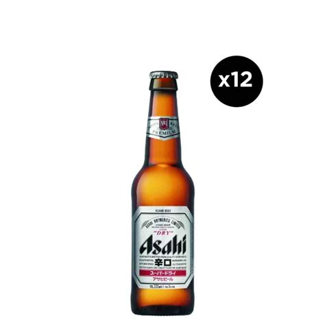 Asahi Super Dry Japanese Lager 330ml Bottles 50 Abv 12 Pack