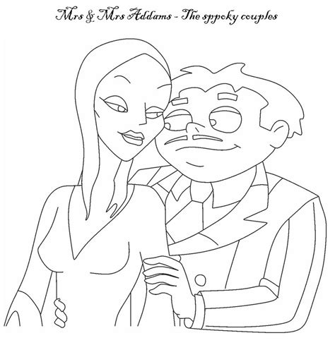 In the addams family, morticia addams (carolyn jones / anjelica huston) is the matriarch of the macabre addams family: The Munsters Coloring Pages Coloring Pages