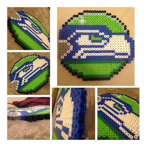 Perler Bead Seattle Seahawks Logo By Pikameow On Etsy Fuse Beads Diy