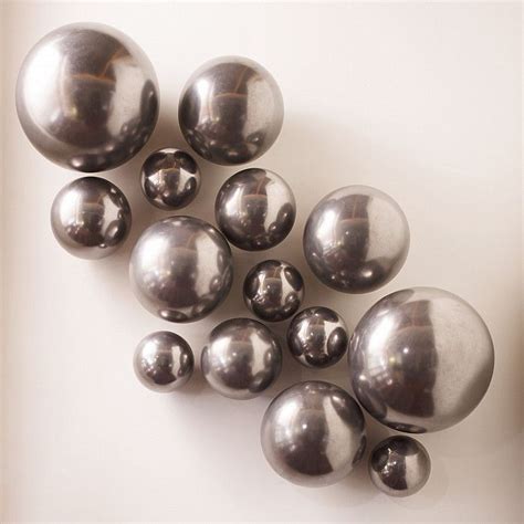 Ball On The Wall Small Polished Aluminum Finish Wall Spheres Gold