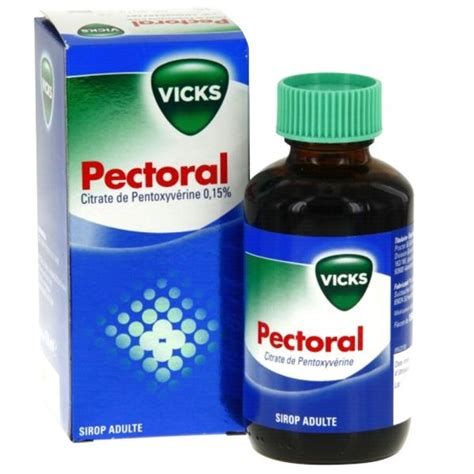 Vicks Pectoral Sirop adulte toux sèches et irritations 150 ml