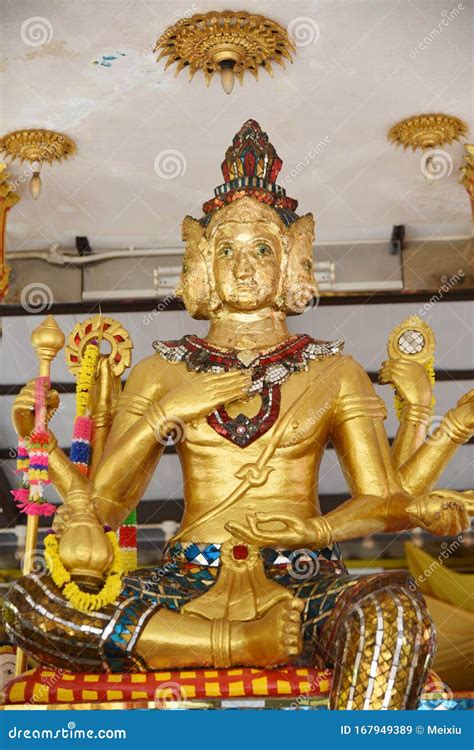Golden Buddha With Many Arms Stock Image Image Of Culture Multiple