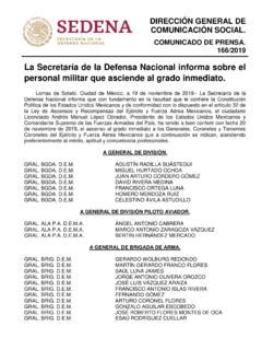 La Secretaría de la Defensa Nacional informa sobre el la secretar