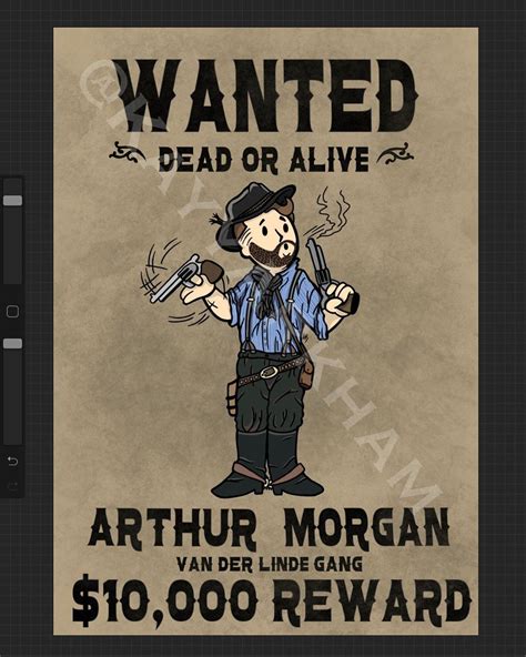 Kayy Arkham On Instagram FINISHED Wanted Arthur Morgan Poster Another Fun Vault Babe Mashup