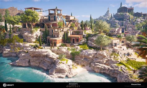 Artstation Assassins Creed Odyssey Mykonos Island Vincent Gros