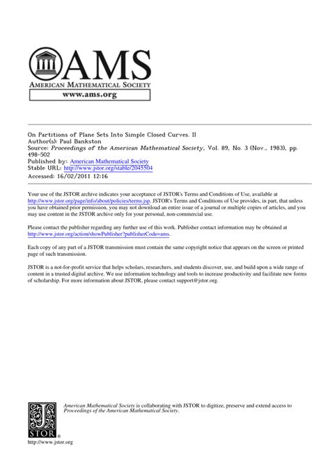 Pdf On Partitions Of Plane Sets Into Simple Closed Curves Ii