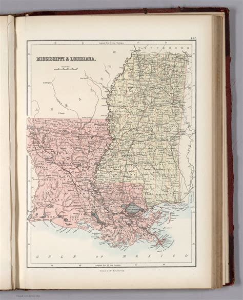 Mississippi And Louisiana David Rumsey Historical Map Collection