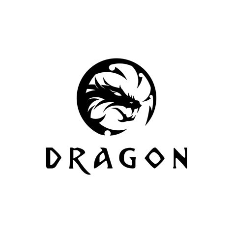 Circle Dragon Logo Template Vector Illustration 14536394 Vector Art At