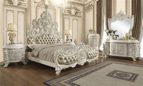 If you want to go for historic accuracy in your victorian style bedroom, take out measure your room carefully to be sure you have room for all the furniture and drapery you want to include. HD 1806 Homey Design Bedroom Set Victorian Style