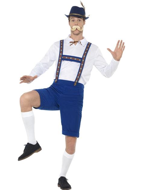 blue lederhosen bavarian beer man german oktoberfest costume abracadabra fancy dress