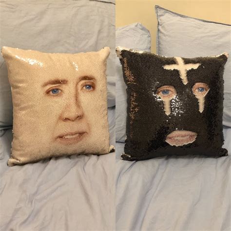 Nicolas Cage Sequin Pillows Popsugar Celebrity