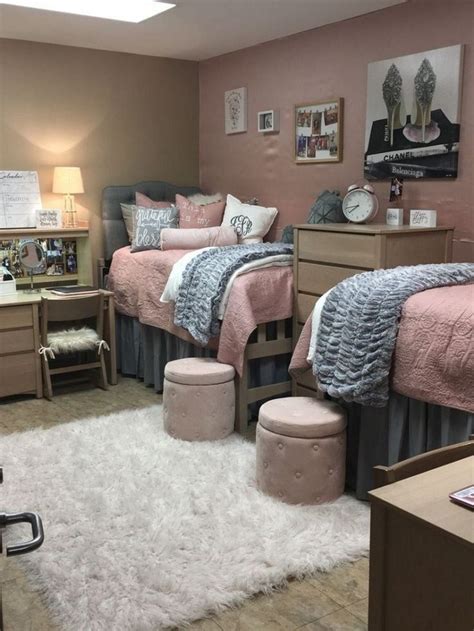 111 Reference Of Dorm Room Pink And Grey Dormify 1000 In 2020 Chic Dorm Room College Dorm