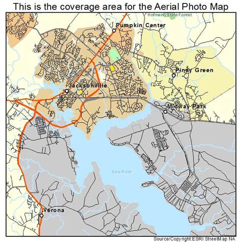 Aerial Photography Map Of Jacksonville Nc North Carolina