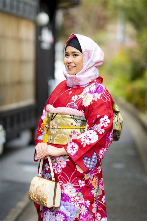 Experience Kimono With Kimono Pattern Hijab Enjoy Both At Yumeyakata