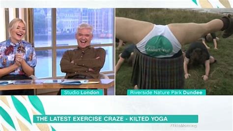 This Morning Viewers Are Left Flustered By Kilted Yoga Daily Mail Online