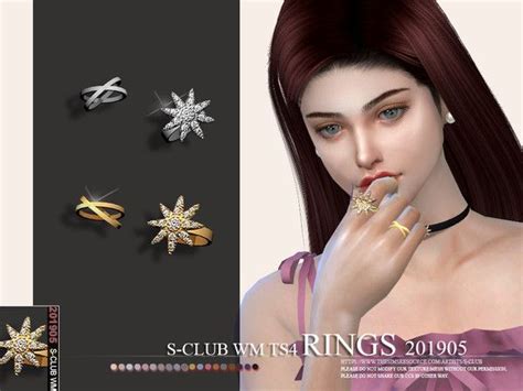 Rings 201905 By S Club From Tsr For The Sims 4 Spring4sims Sims 4