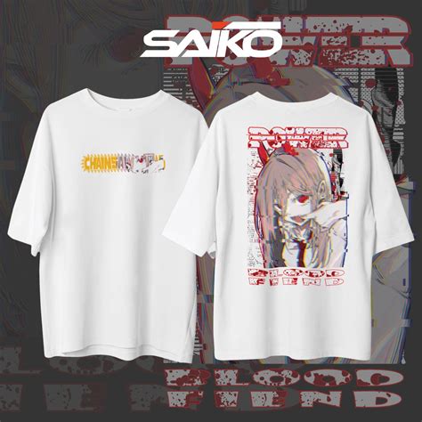 Minimalist Anime Shirt Saiko Apparel Chainsawman Power Shopee