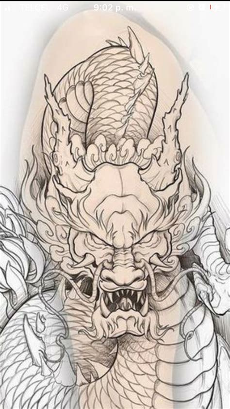 Dragon Head Tattoo Dragon Tattoo Drawing Asian Dragon Tattoo Dragon