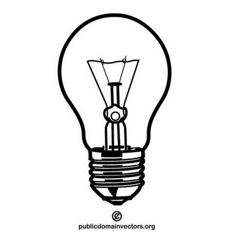 Light Bulb Vector Clip Art Public Domain Vectors