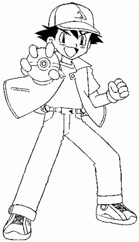 Explore 623989 free printable coloring pages for you can use our amazing online tool to color and edit the following pokemon ash coloring pages. Ash Ketchum Coloring Page - Coloring Home