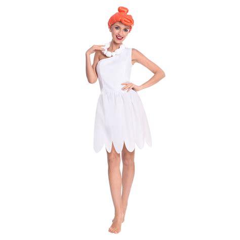 Adult Wilma Flintstone Fancy Dress Costume Wig Cartoon Ladies Womens