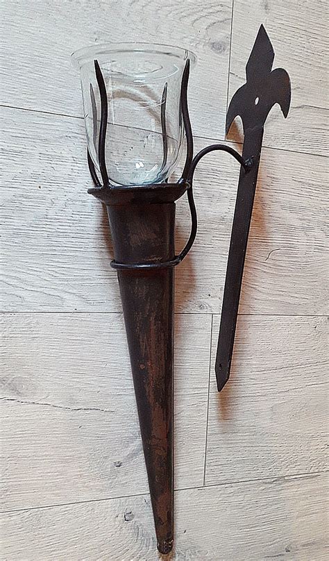 Προϊόν Wandfackel Wandkerzenhalter Burgfackel 50cm Mittelalter Eisen