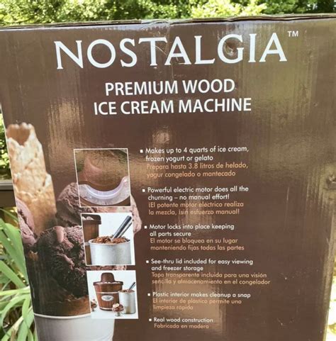 Nostalgia Electric Wooden Ice Cream Maker Home Frozen Gelato 4 Etsy