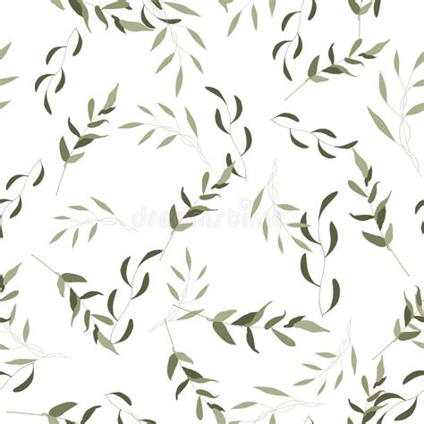 Botanical Hipster Rustic Seamless Print For Wedding Cards Nature