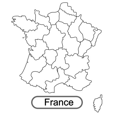 Outline Map Of France Vector Illustration Free Svg