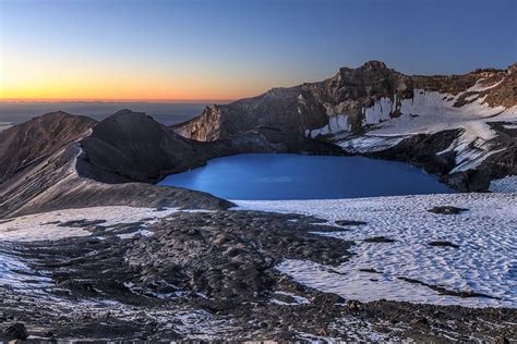 Crater Lake Of Ruapehu Volcano On The North Island Of New Zealand At