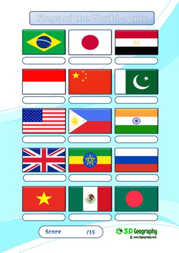 Flags Of The World Quiz Teaching Resources