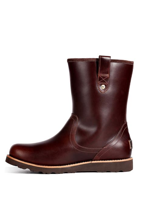 Ugg Leather Stoneman Boots In Chocolate In Brown For Men Lyst