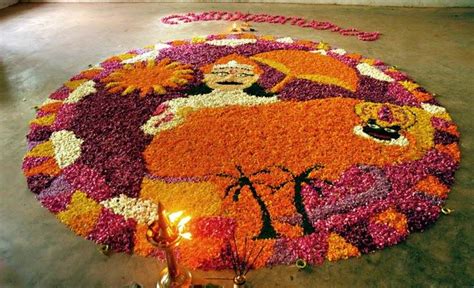 Athapookalam designs are made during the onam festival in kerala. 5 Beautiful Onam Pookalam Photos - Floral Designs 2017 ...