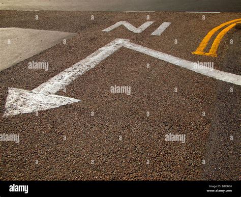 Road Markings Uk Stock Photo Alamy