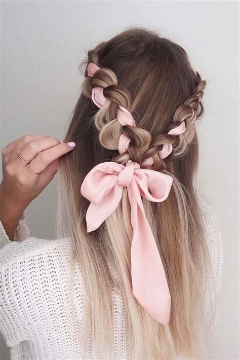 47 Easy Long Hairstyles For Valentines Day Peinados Con Listones