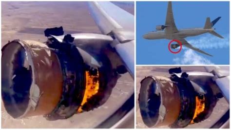 heartbreaking moment plane s engine explodes and catches fire while flying watch shocking and