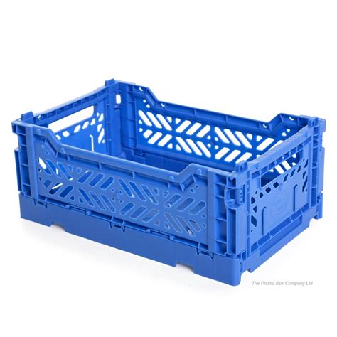 Buy Small Plastic Folding Collapsible Crate Storage Box Basket