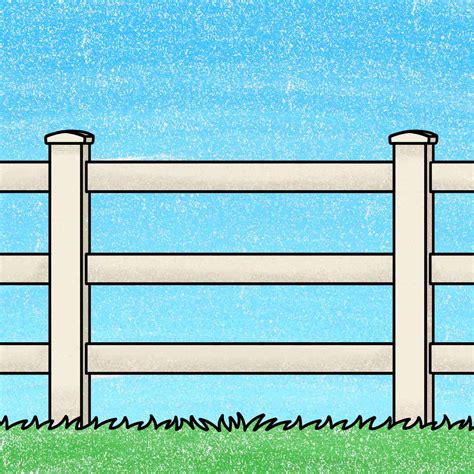 Farm Fence Drawing Helloartsy
