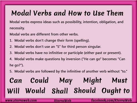 Modal Verbs And How To Use Them Xterraweb