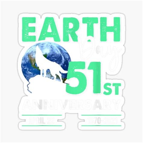 Earth Day 2021 51st Anniversary Earth Day Sticker By Marvinmans