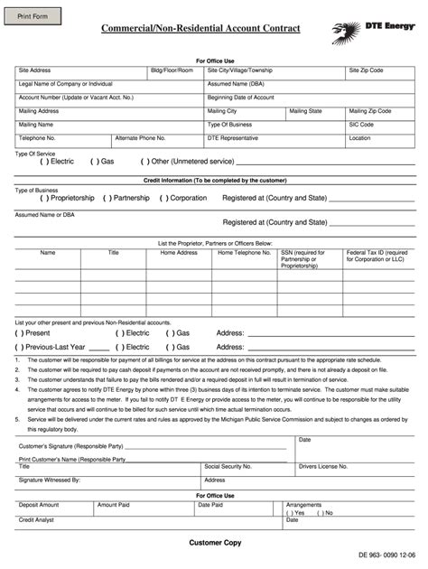 Dte Rebate Application Form